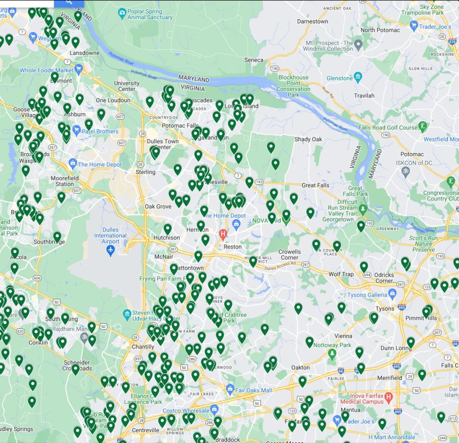 A lawn serviced by Simply Turf in Reston, VA